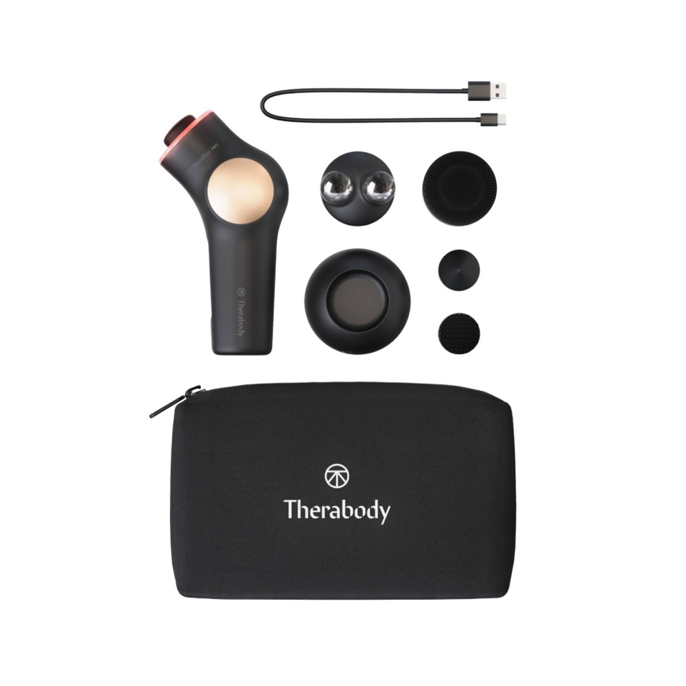 Therabody Face Pro Black Device with Accessories